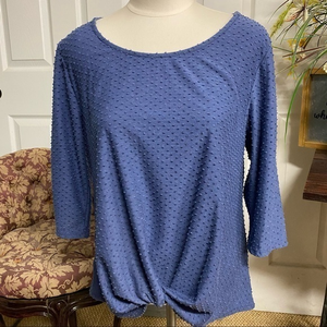 Anthropologie W5‎ Dotted 3/4 Sleeve Top L